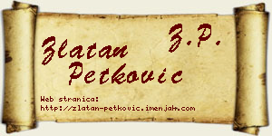 Zlatan Petković vizit kartica